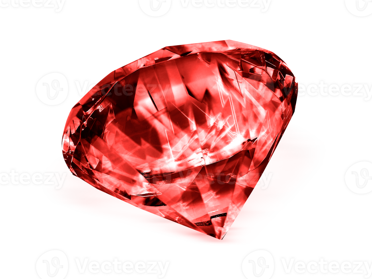 Dazzling diamond red, transparent background png