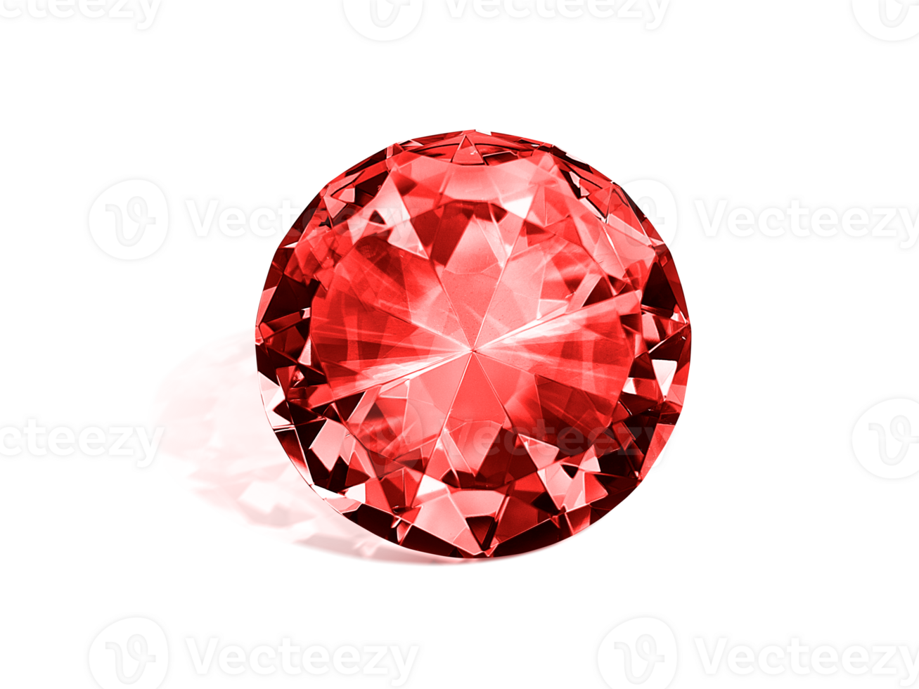 Dazzling diamond red, transparent background png