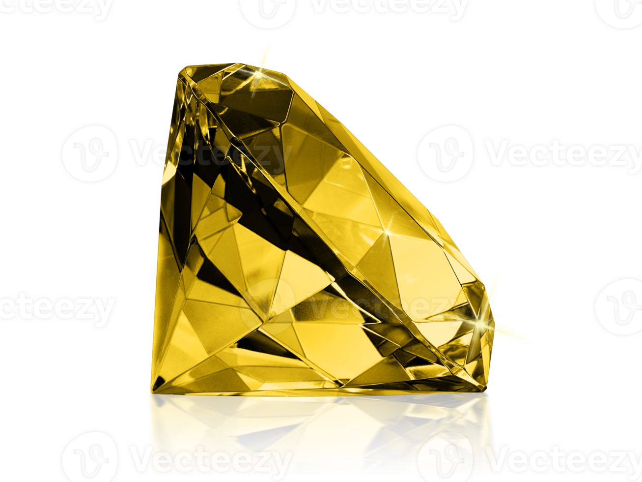 Dazzling diamond Yellow. transparent background png