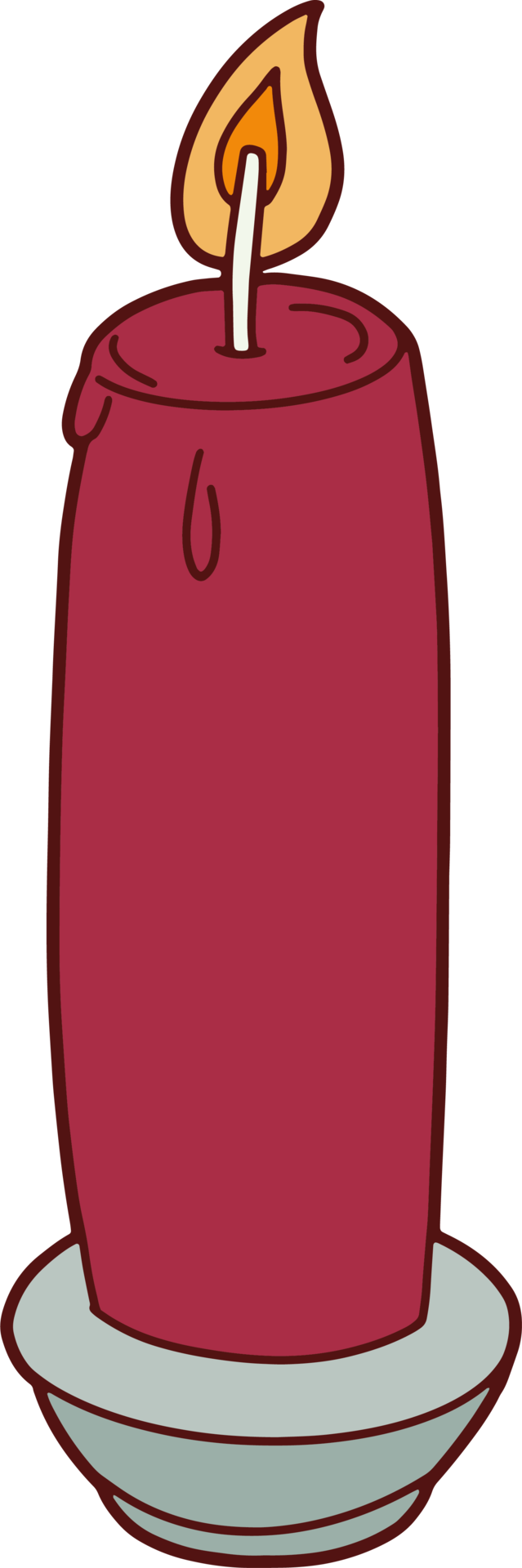 Red Candle hand drawing style 27148256 PNG