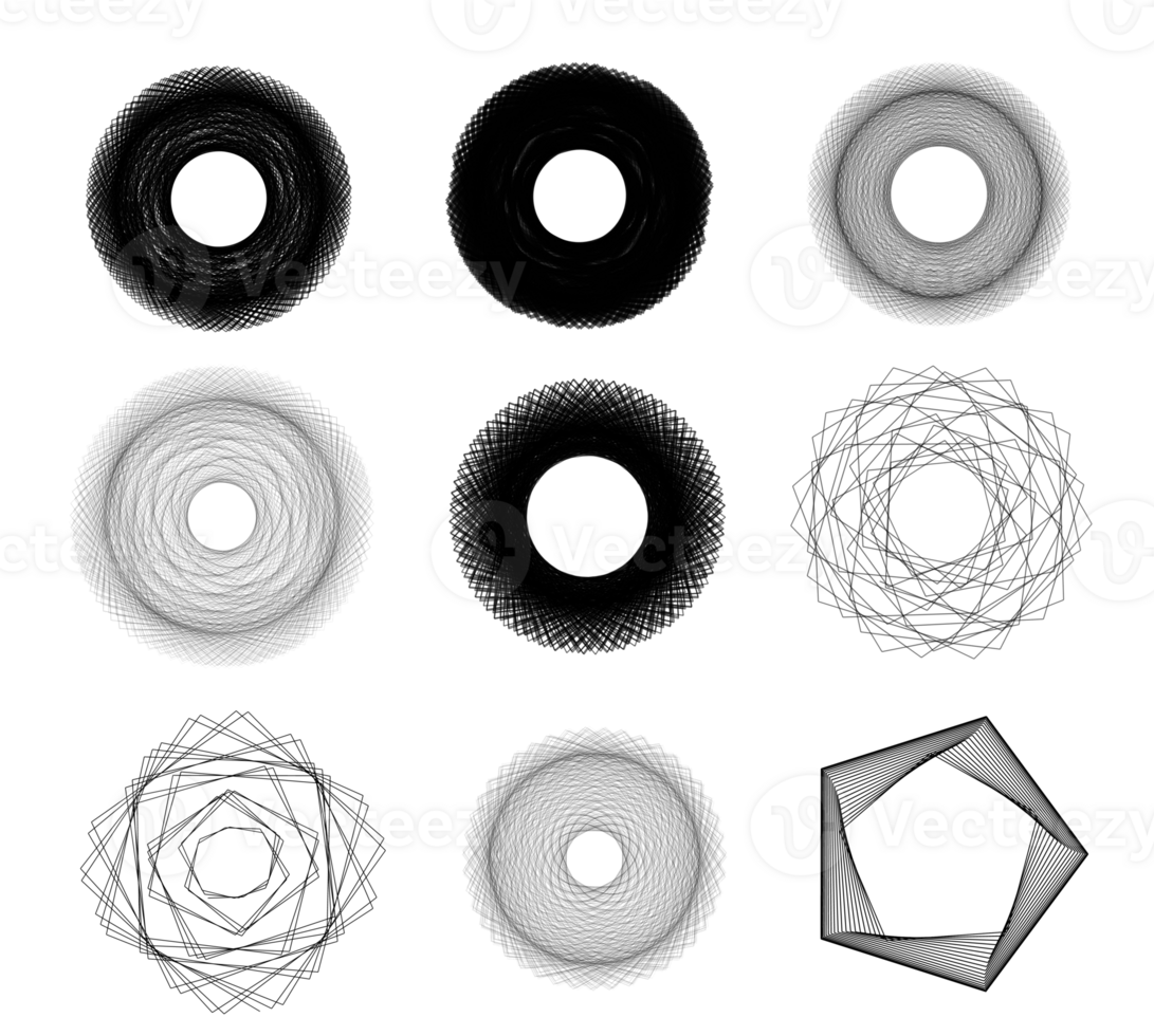 Sketchy circles illustration png