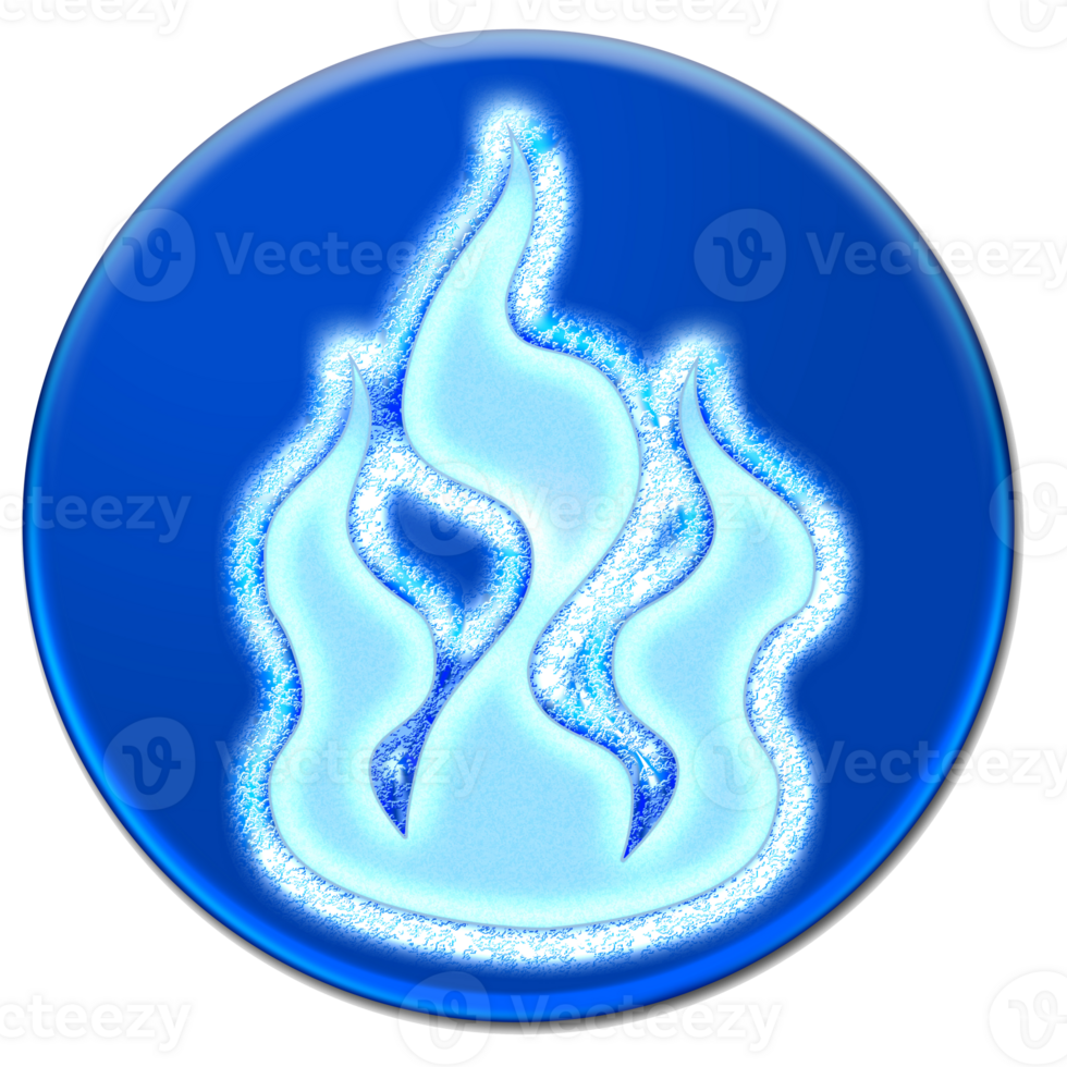 Frozen fire icon isolated over transparent background png