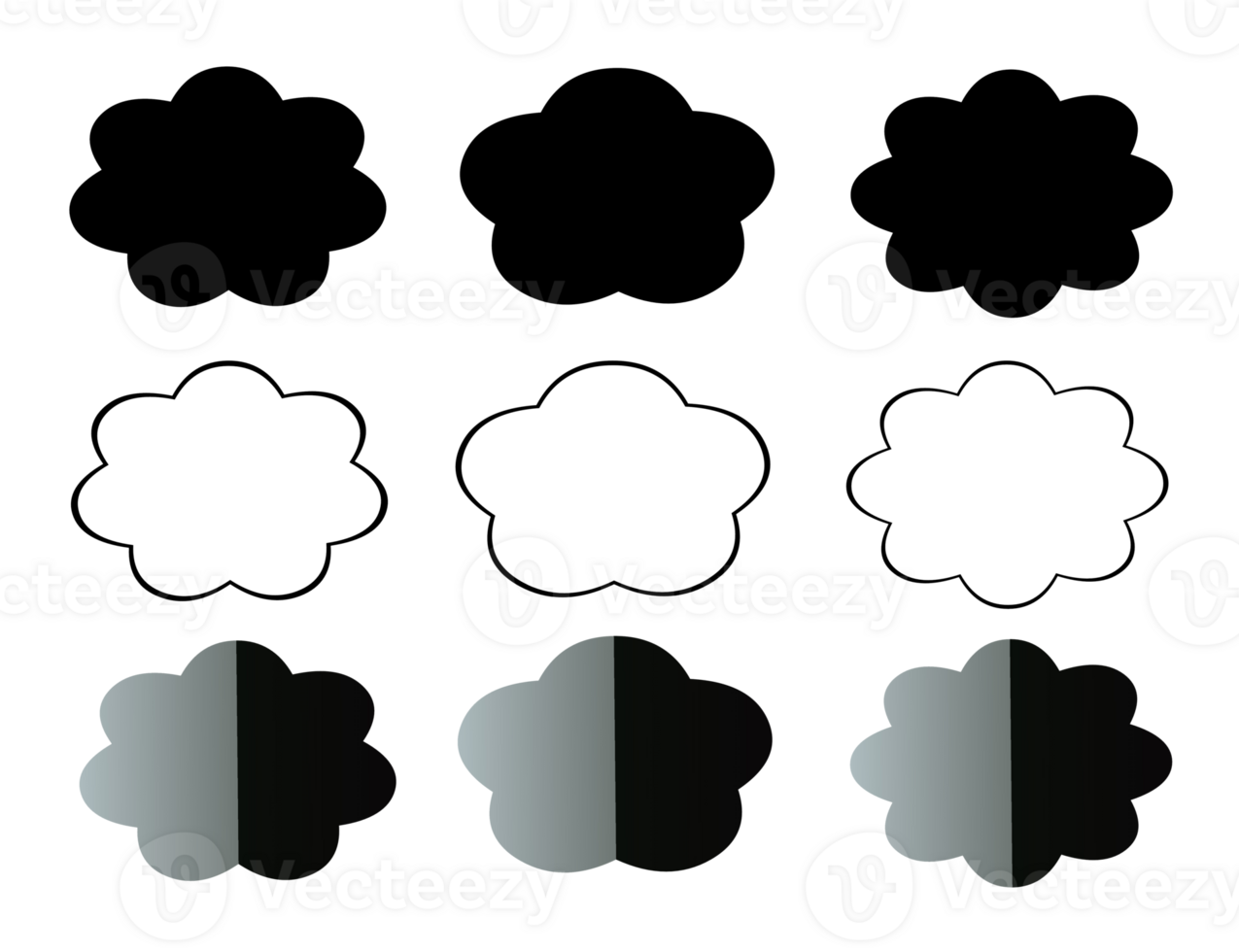 Clouds illustration set png