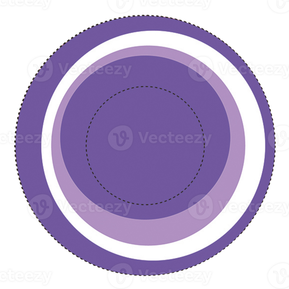 Round icon with purple spheres pattern png