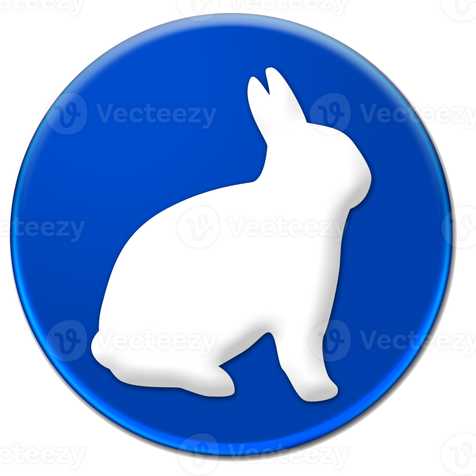 Bunny symbol icon isolated over transparent background png
