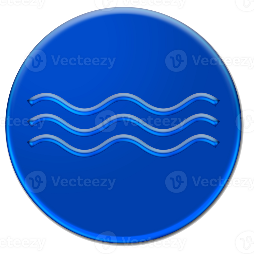 Waves icon isolated over transparent background png