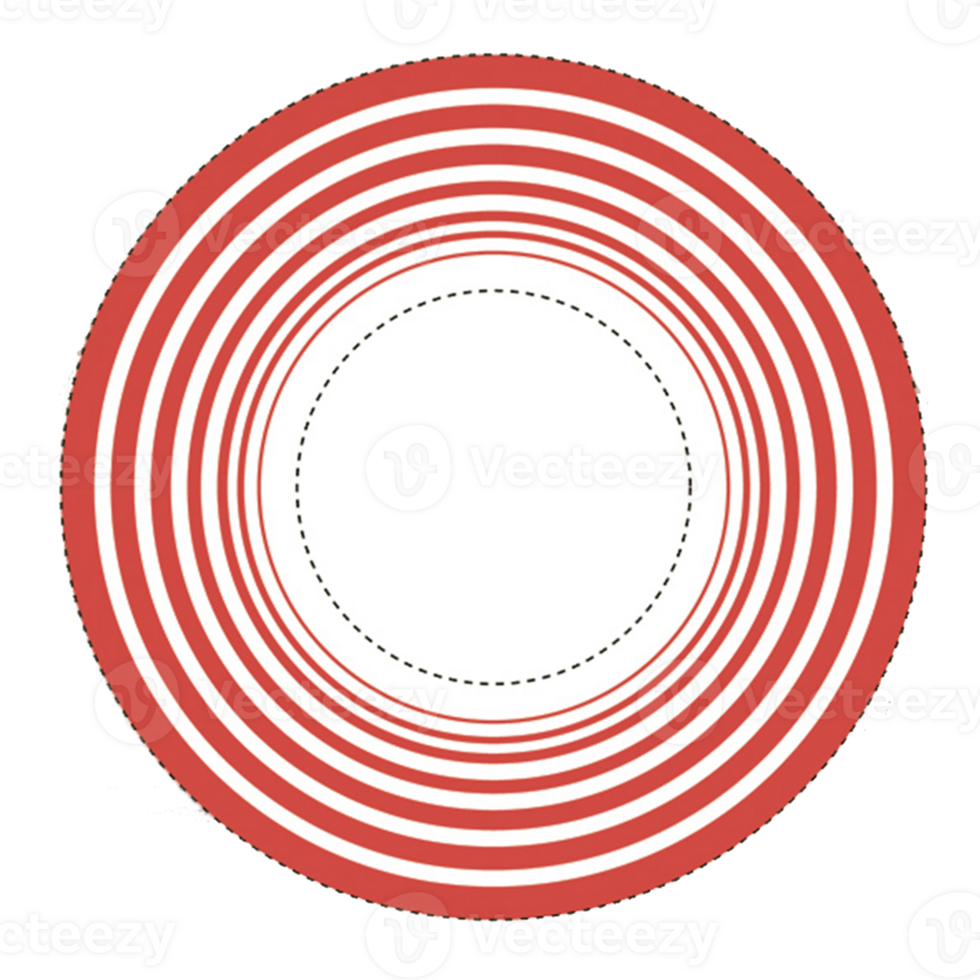 Round icon with red circles pattern png