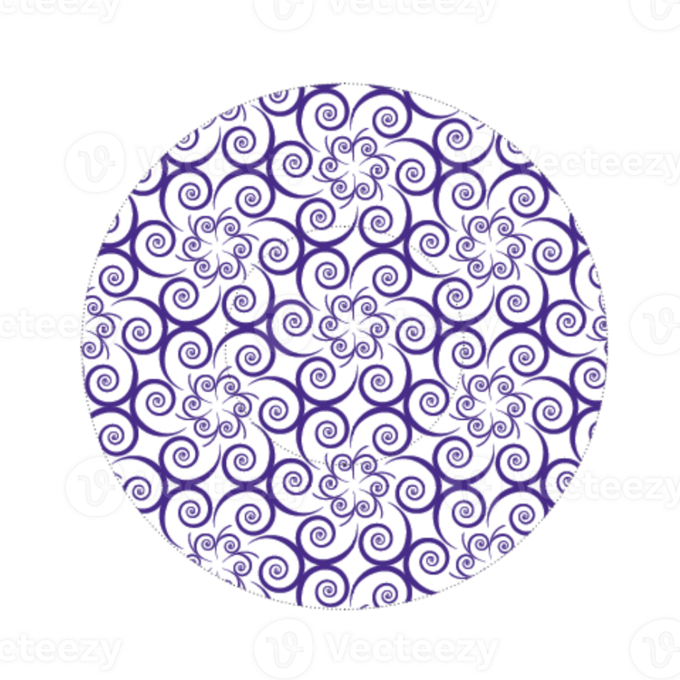 Round icon with violet flowers pattern, cupcakes form temlpate png