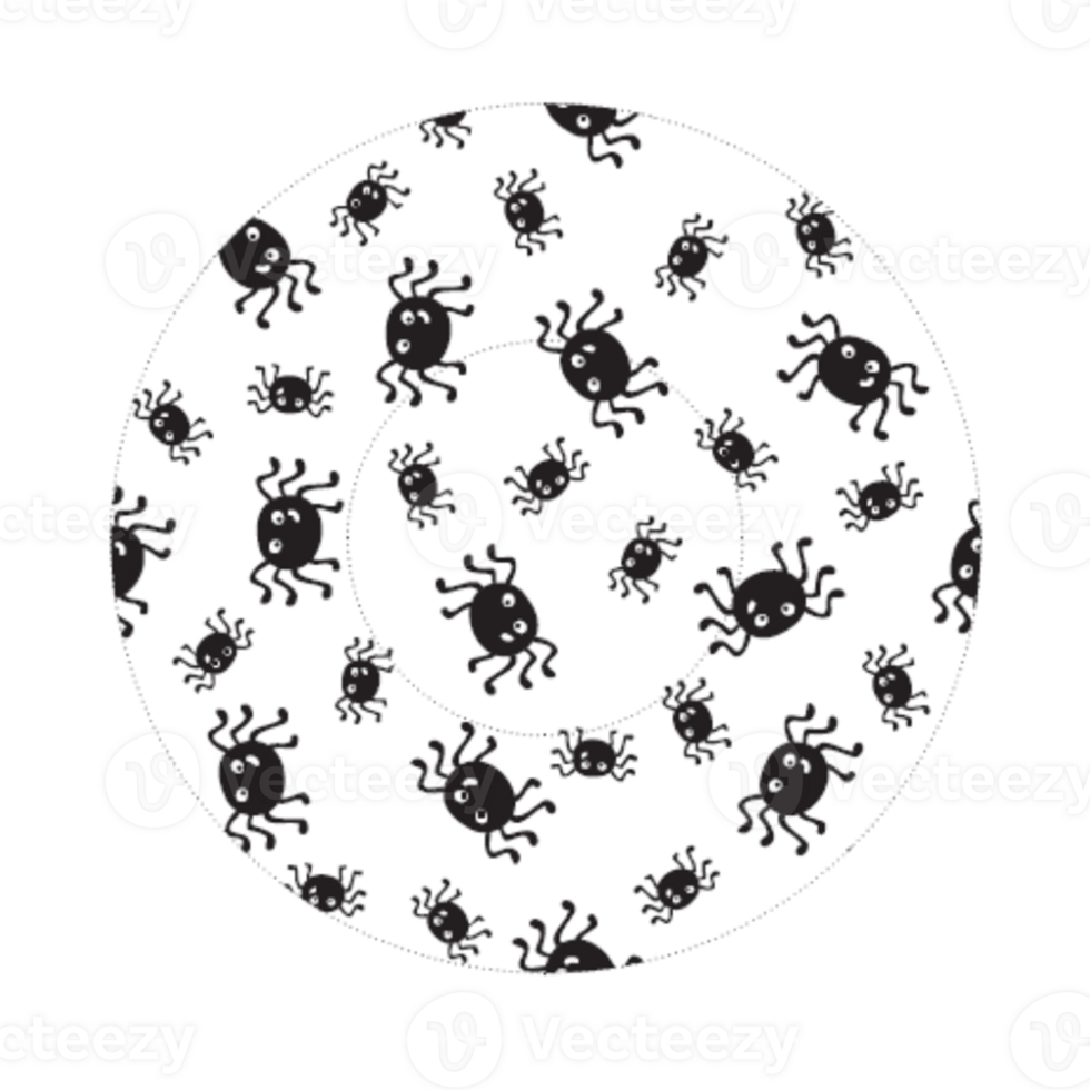 Round icon with spiders pattern, cupcakes form temlpate png