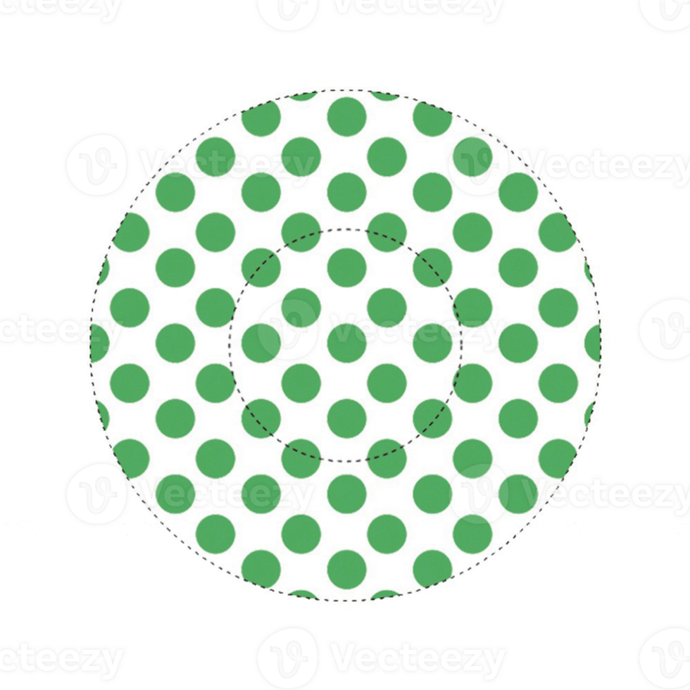 Round icon with green dots pattern png