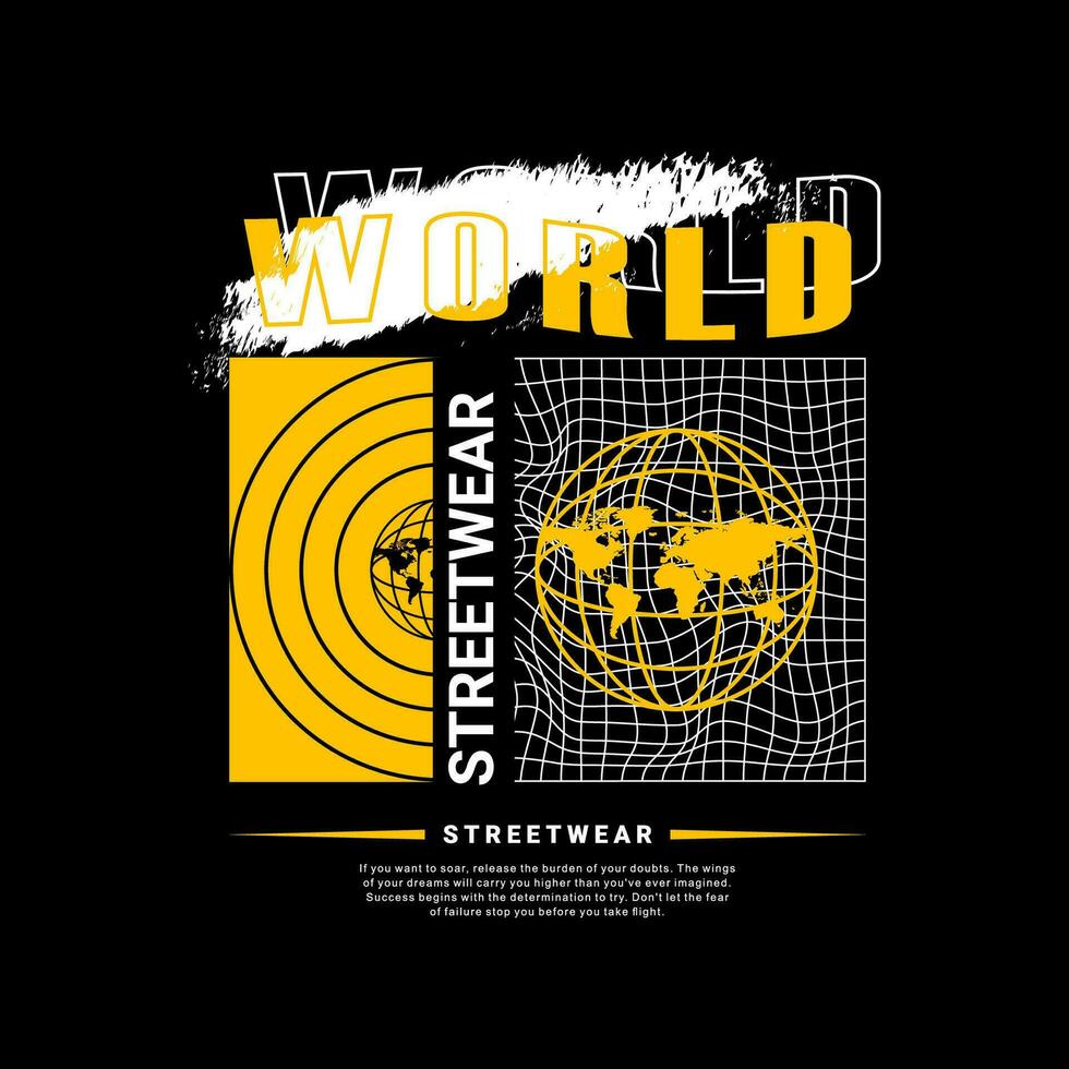 Modern design with a global style suitable for t-shirt screen printing vector