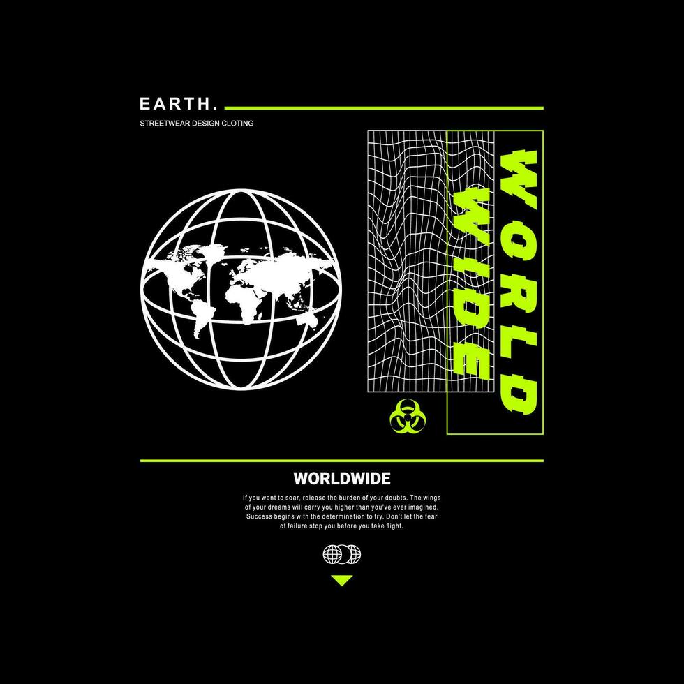 Modern design with a global style suitable for t-shirt screen printing vector