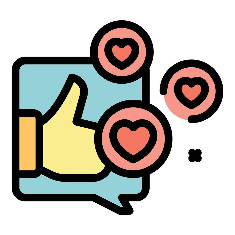 Like message icon vector flat