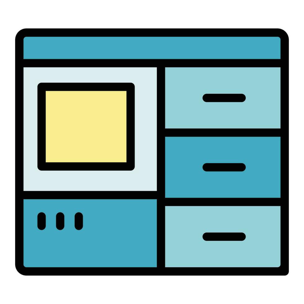 Self-service automat icon vector flat