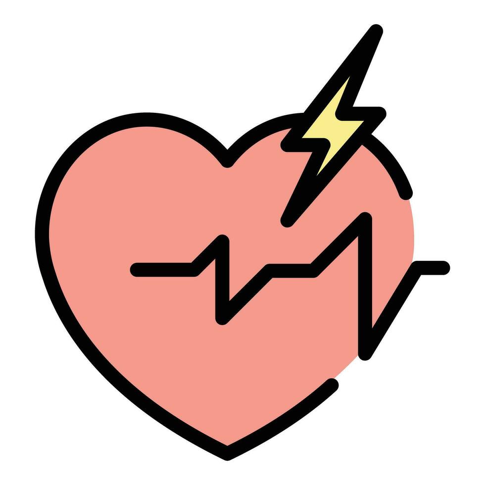 corazón Velocidad icono vector plano