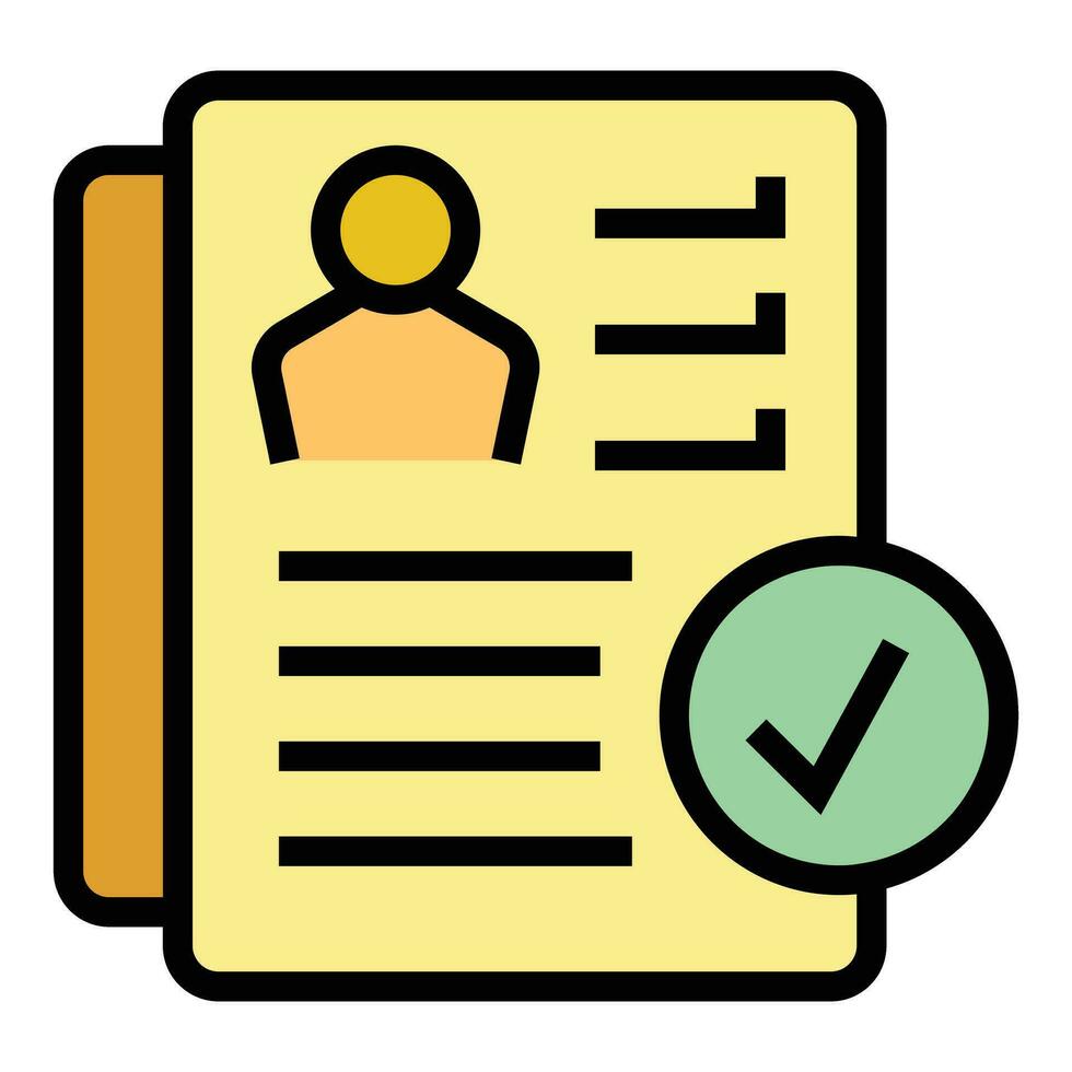 Cv paper icon vector flat