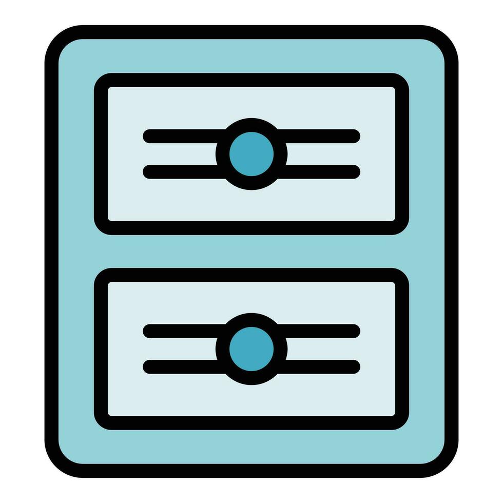 Apartment parcel locker icon vector flat