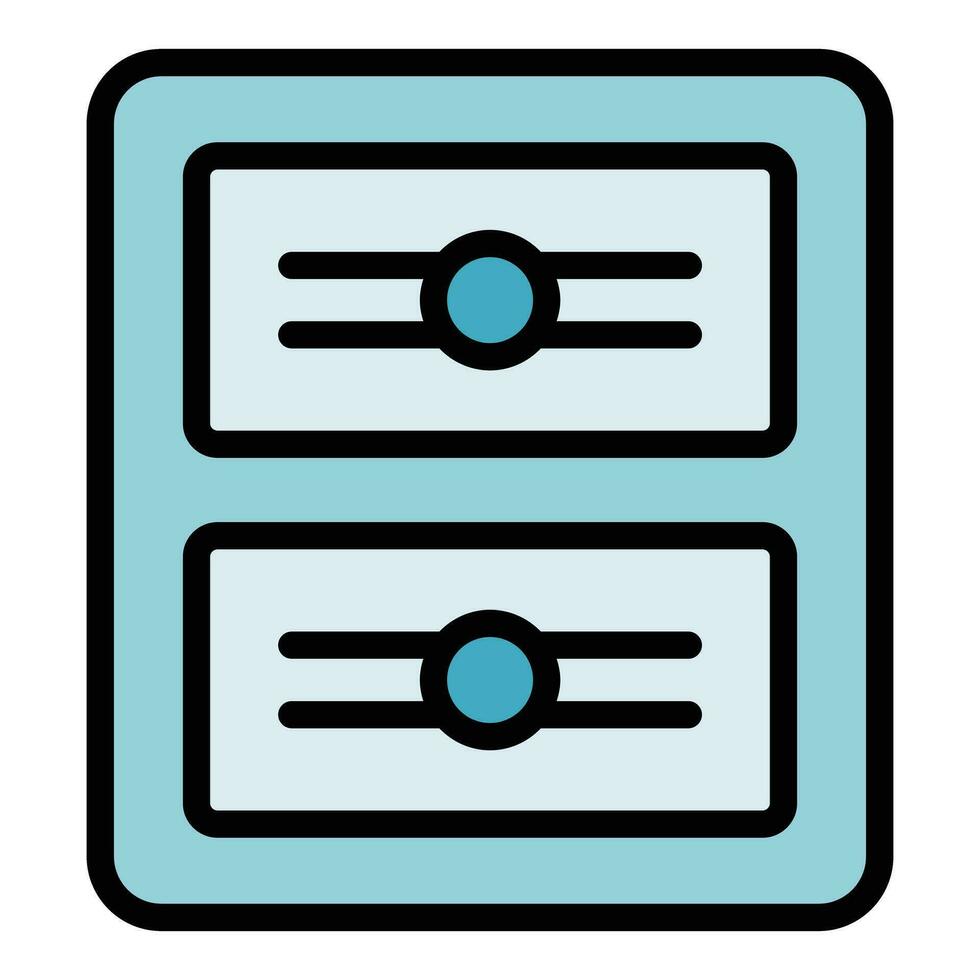 Apartment parcel locker icon vector flat