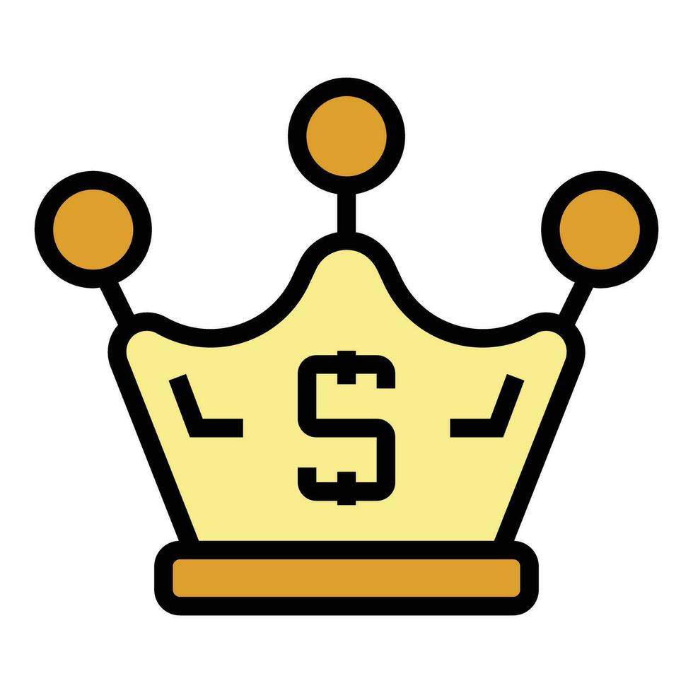 Business crown icon vector flat