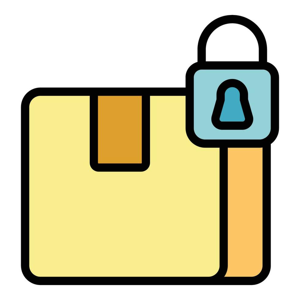 Locker parcel icon vector flat