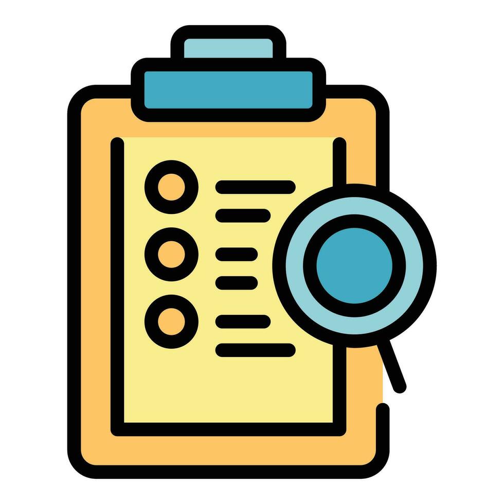 Clipboard data icon vector flat