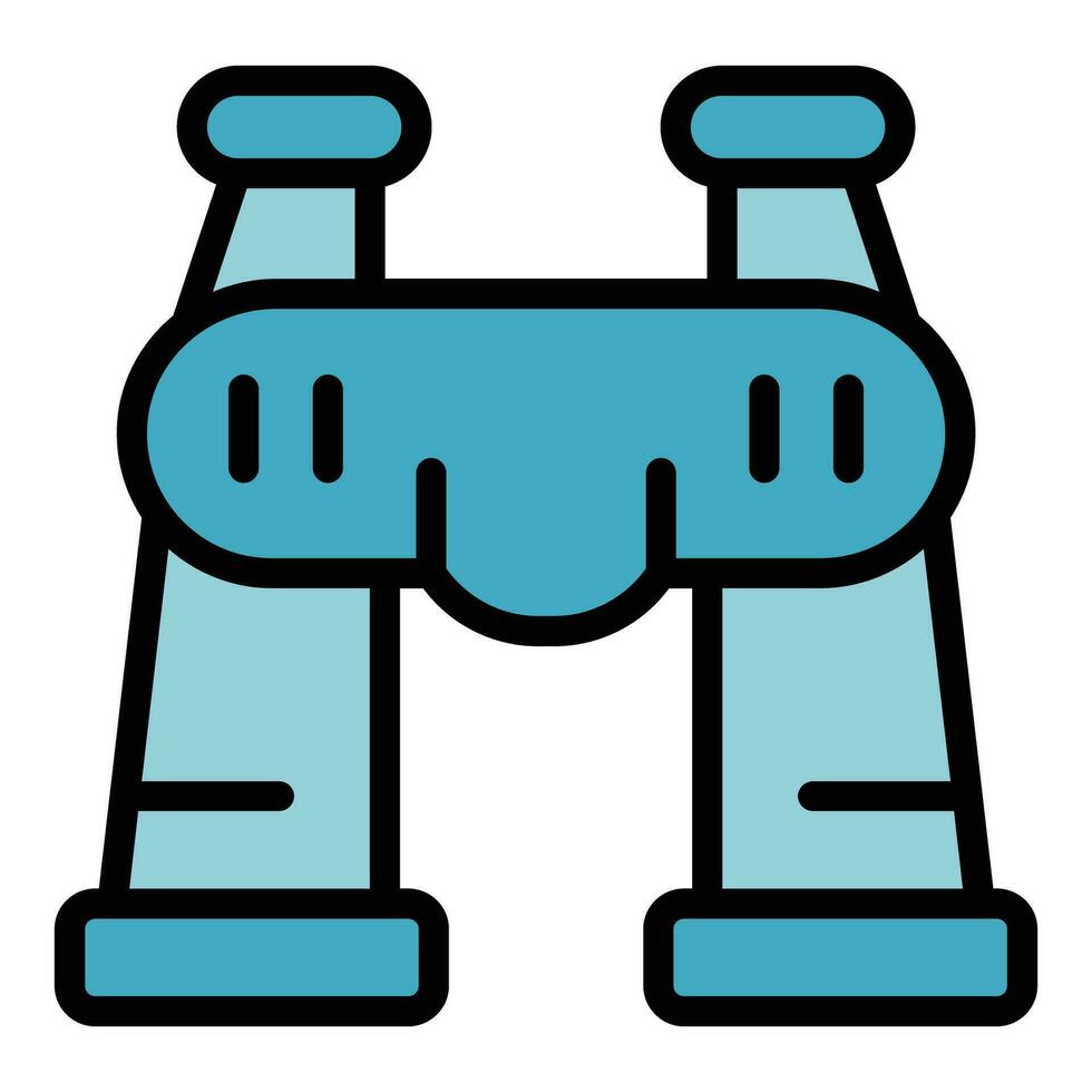 Study binoculars icon vector flat