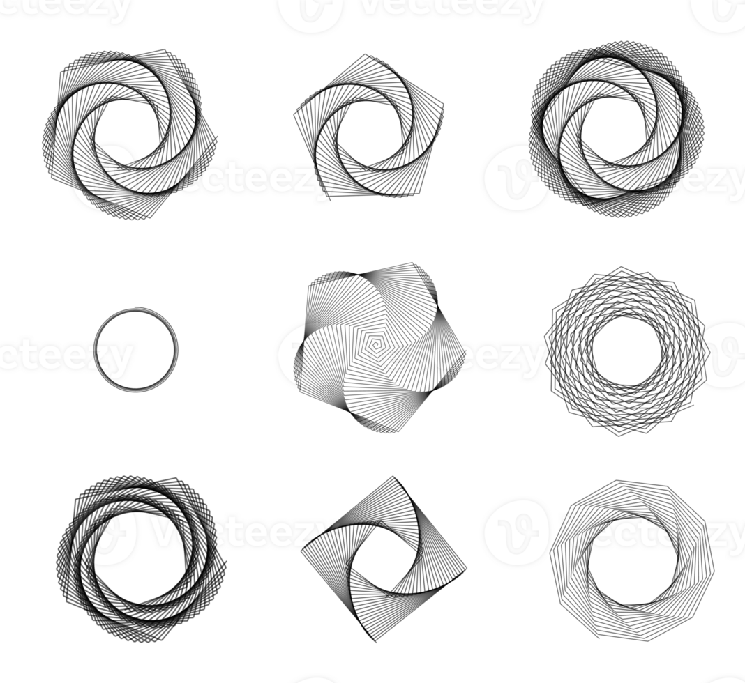 Abstract vortex shapes png