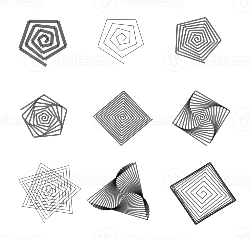 Abstract labyrinth shapes png