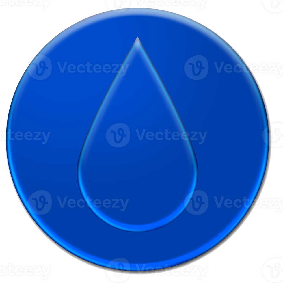 blå vatten släppa ikon isolerat över transparent bakgrund png