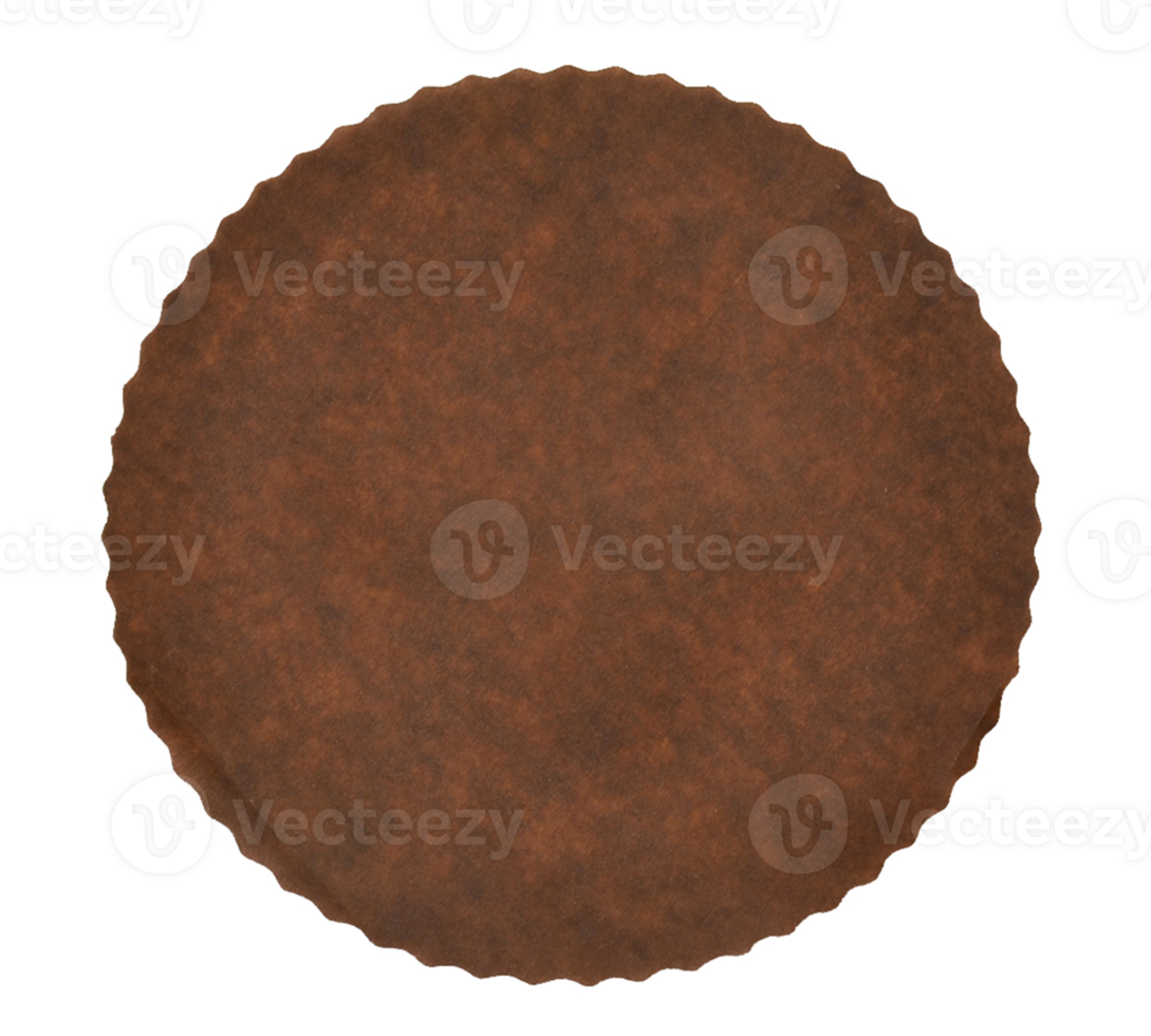 Paper confectionery napkin with solid brown texture png