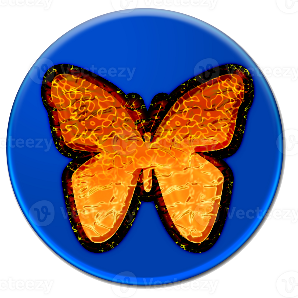 Butterfly fire isolated over transparent background png