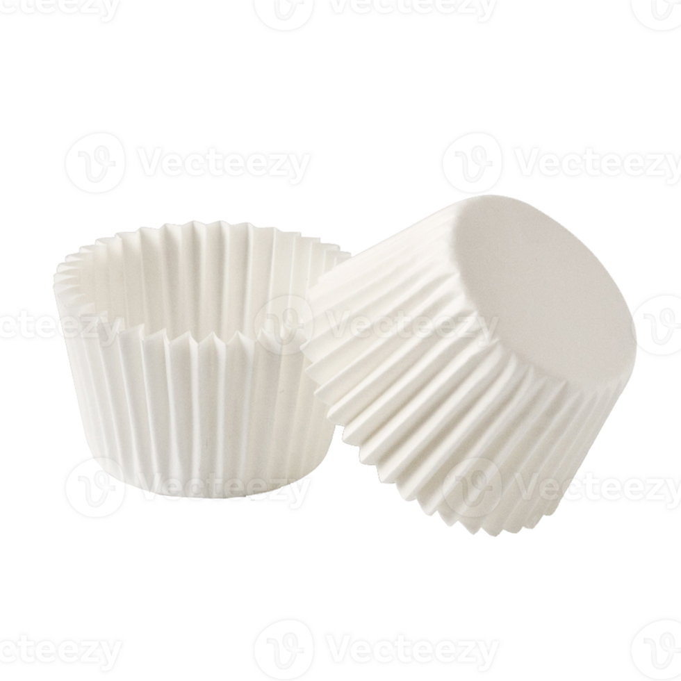 White paper baking forms for muffins png