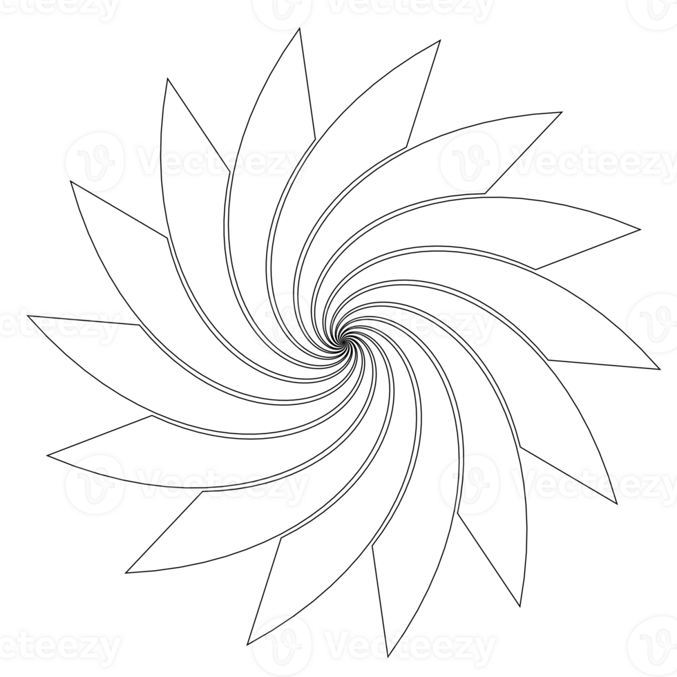 Spiral shape isolated over transparent background png