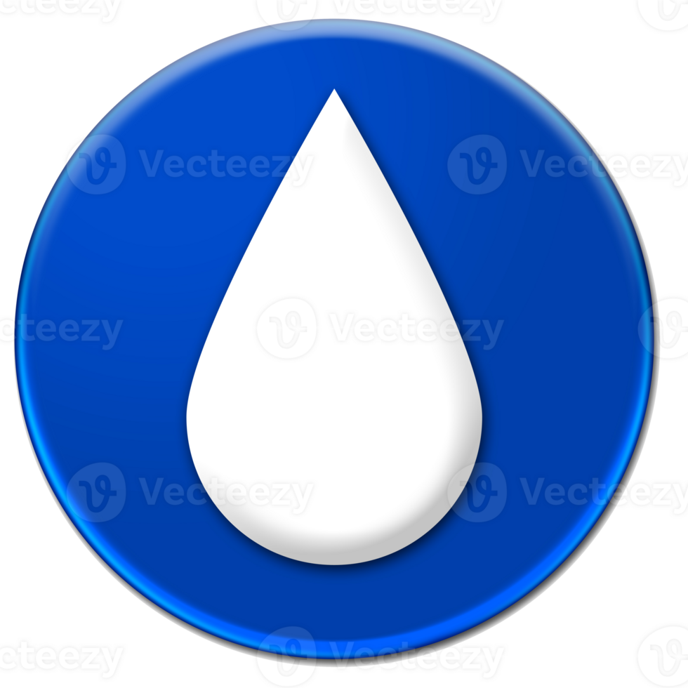 White drop sign isolated over transparent background png