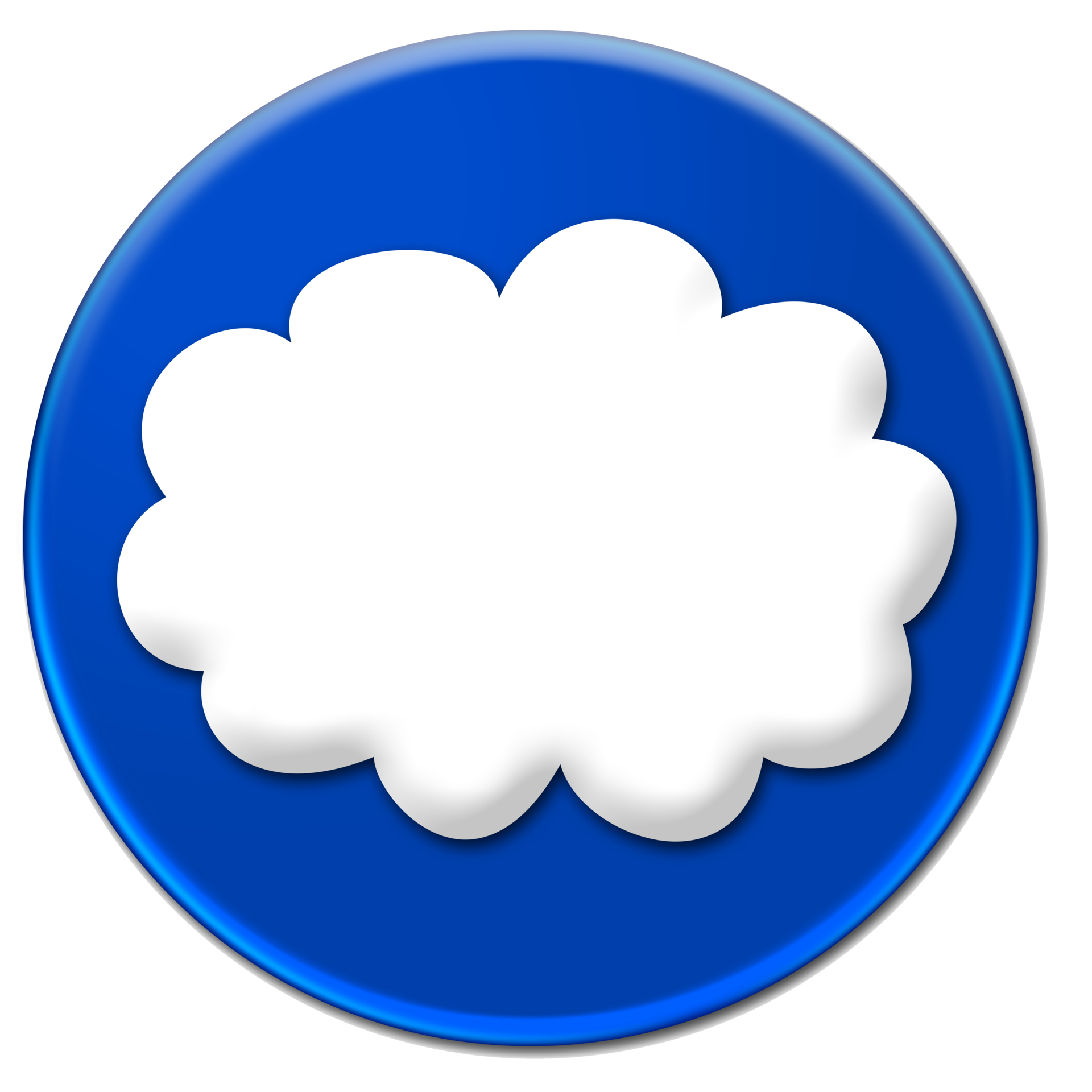 White cloud icon isolated over transparent background 27149033 PNG