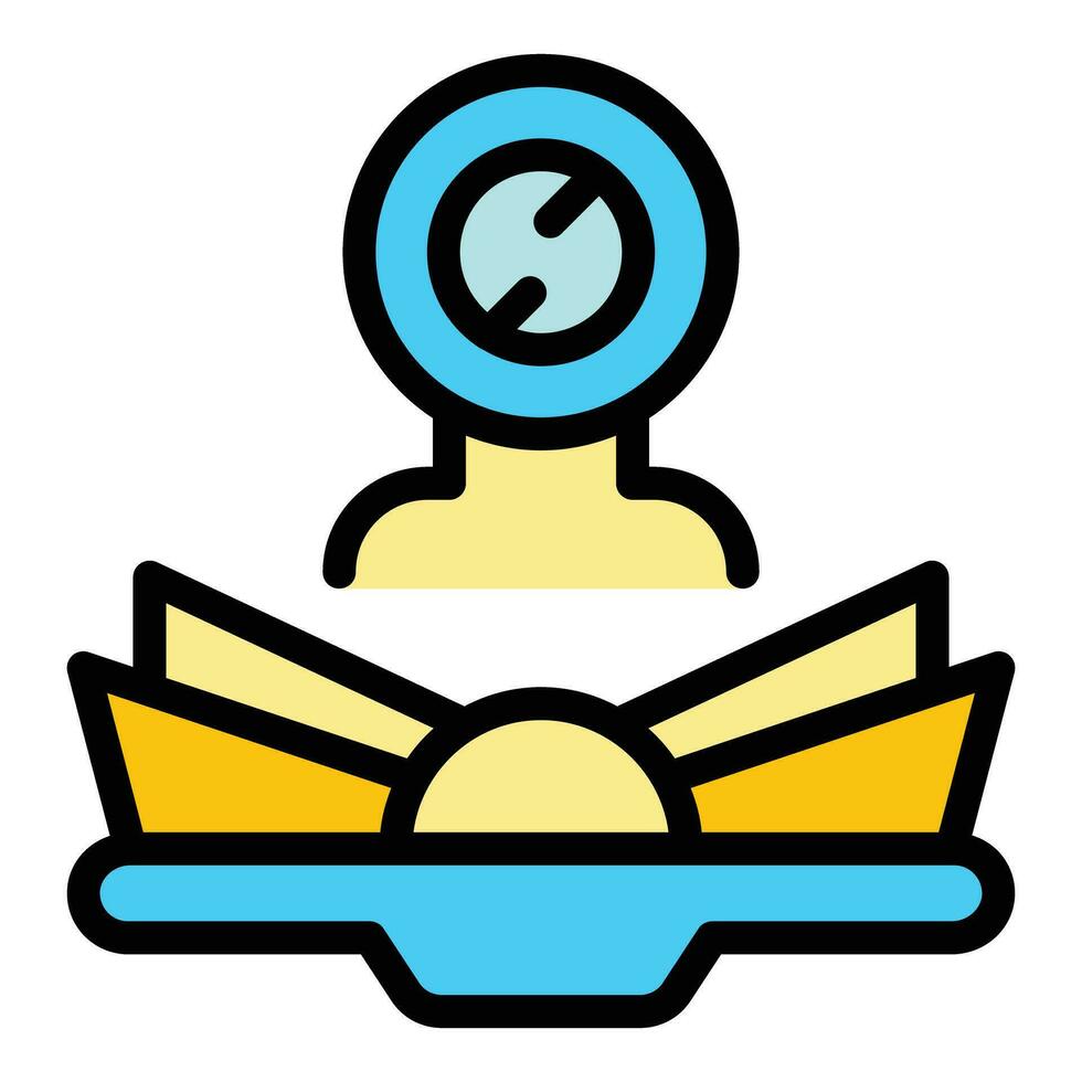 Homework open book icon vector flat