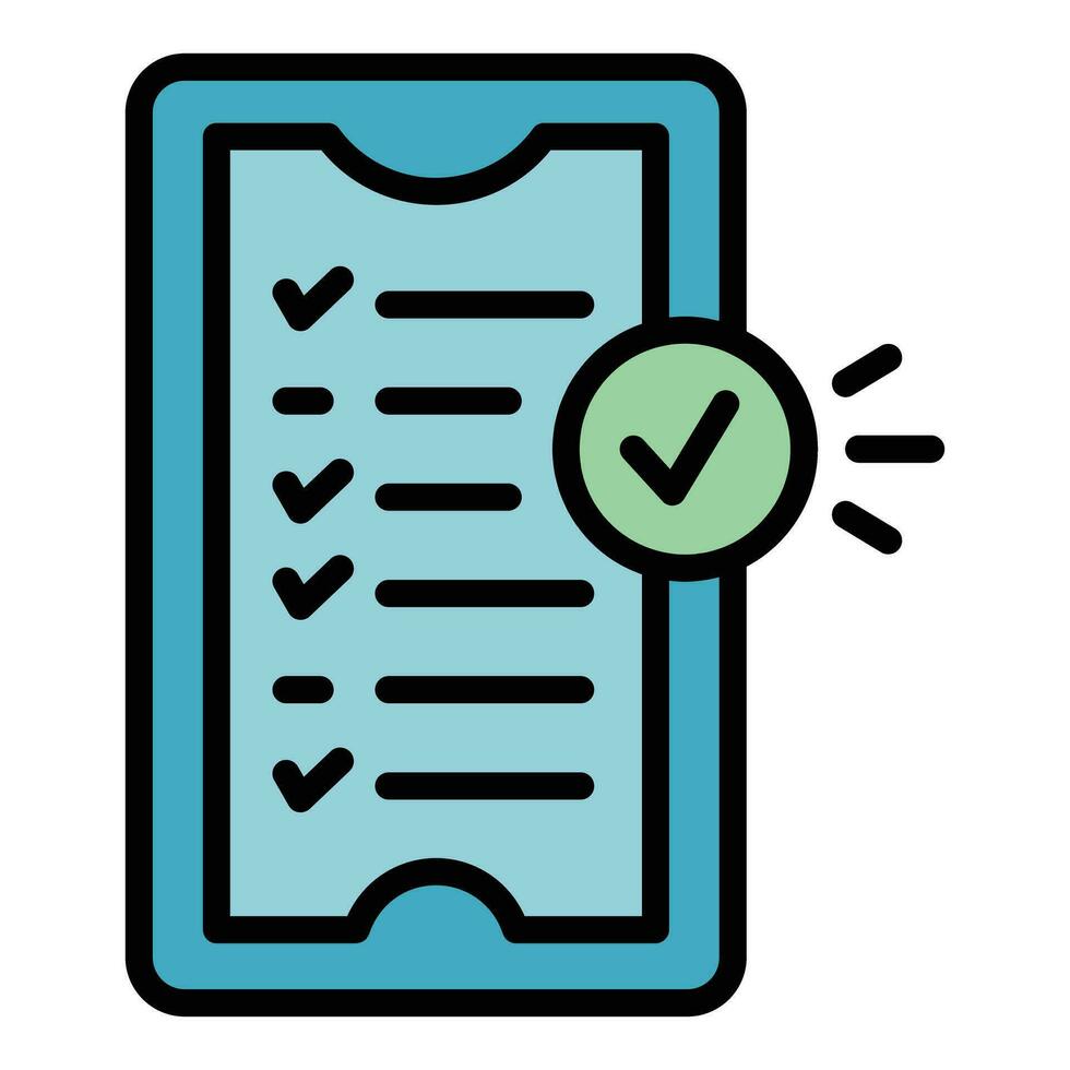Smartphone quiz icon vector flat