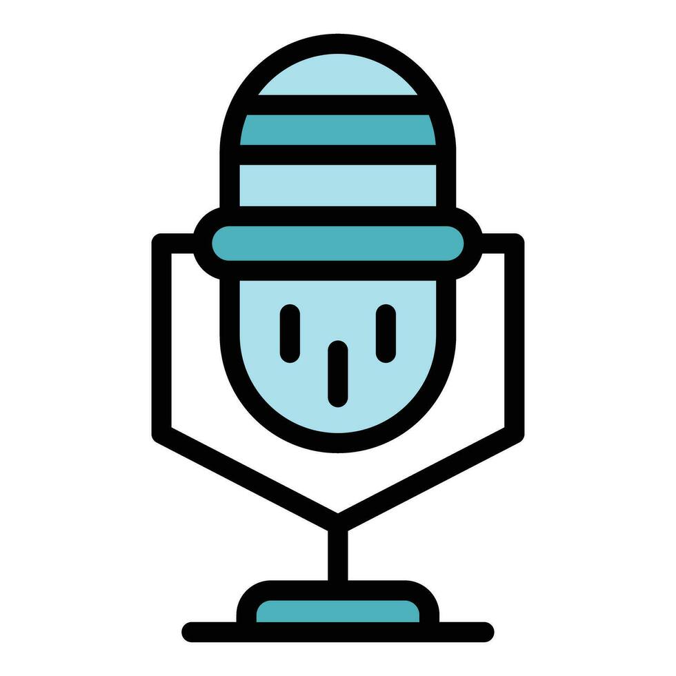 Microphone content icon vector flat