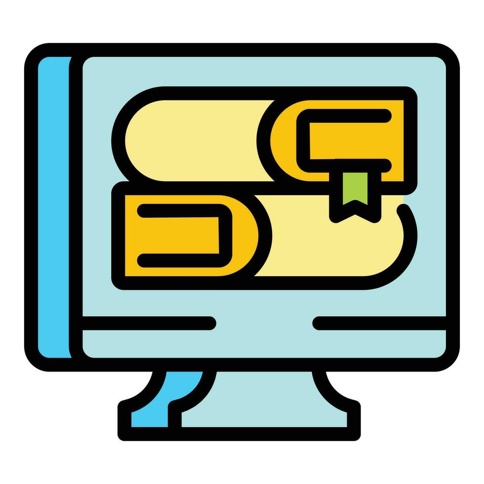 Online library icon vector flat