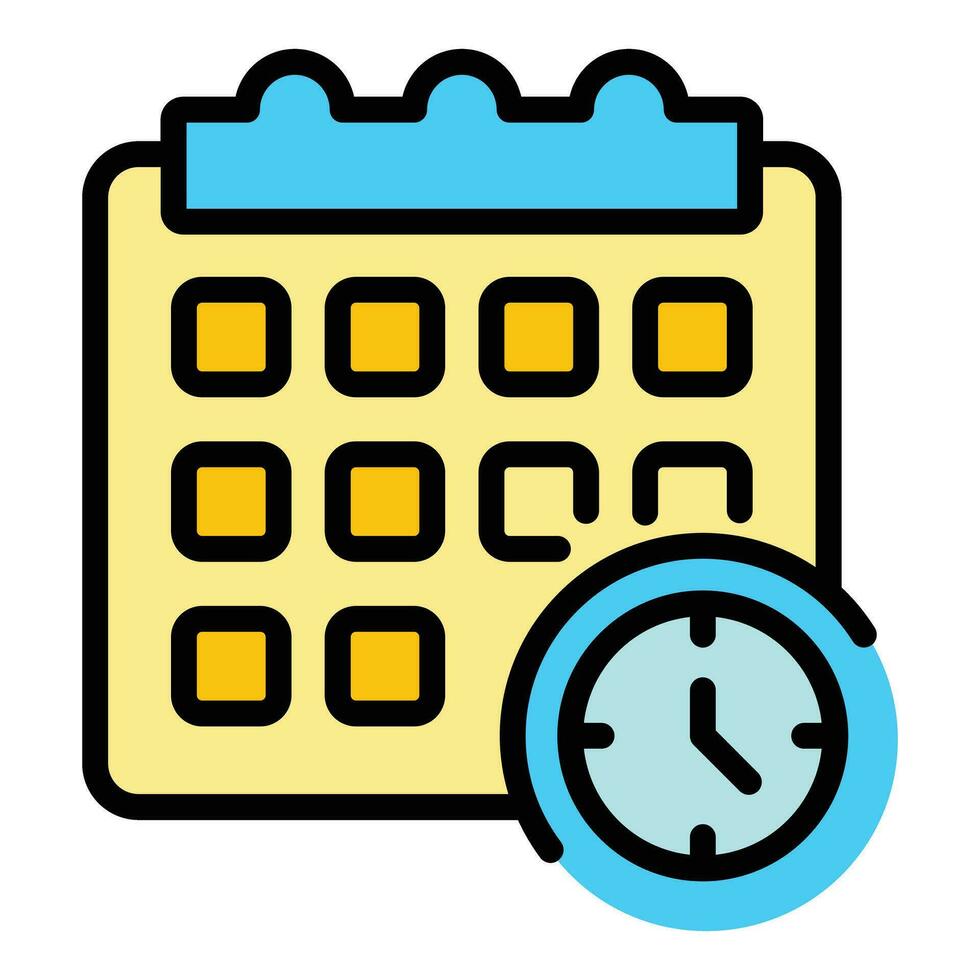 Homework calendar icon vector flat