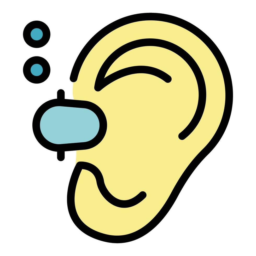 espuma Tapones para los oídos icono vector plano