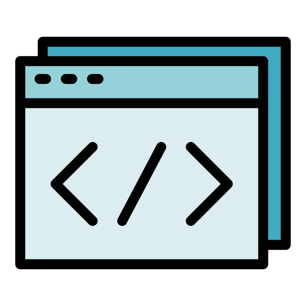 Html code icon vector flat 27149107 Vector Art at Vecteezy