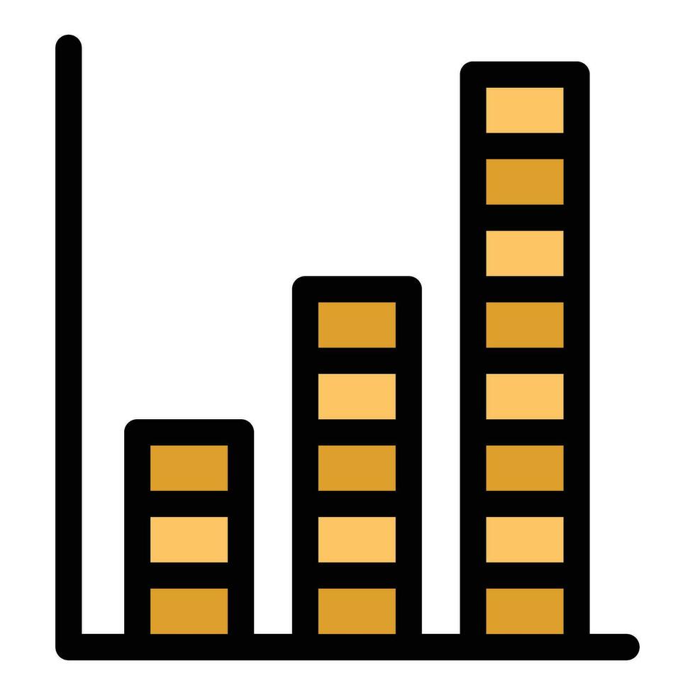 satisfacción nivel grafico icono vector plano