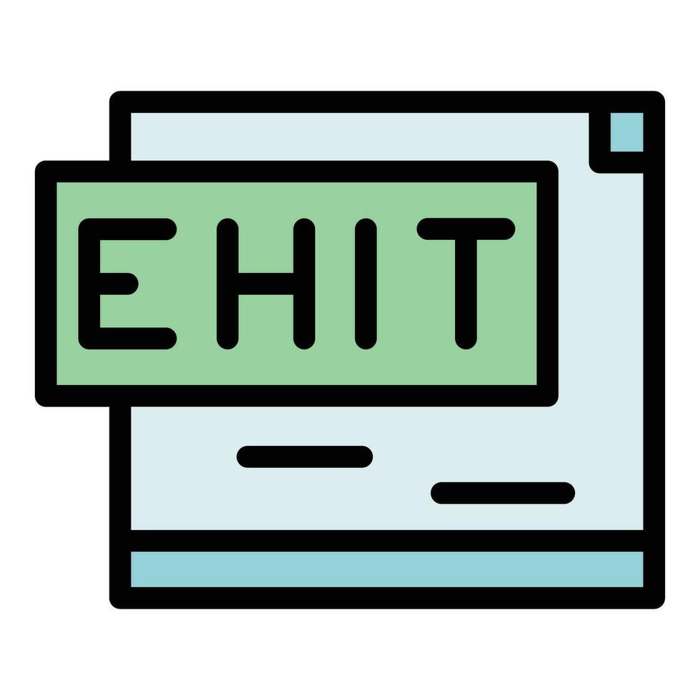 Cms ehit icon vector flat