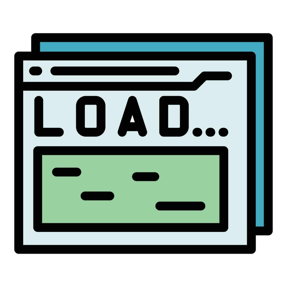 Load web code icon vector flat