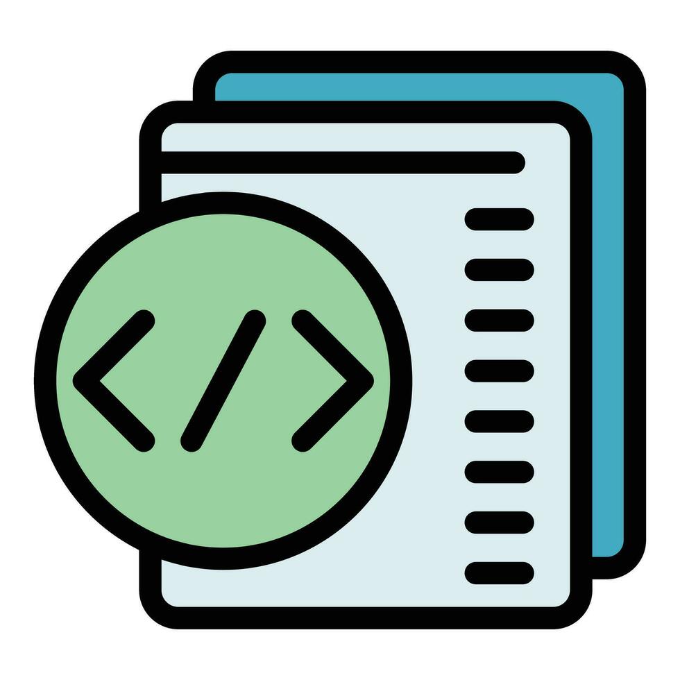 Html code icon vector flat 27149171 Vector Art at Vecteezy