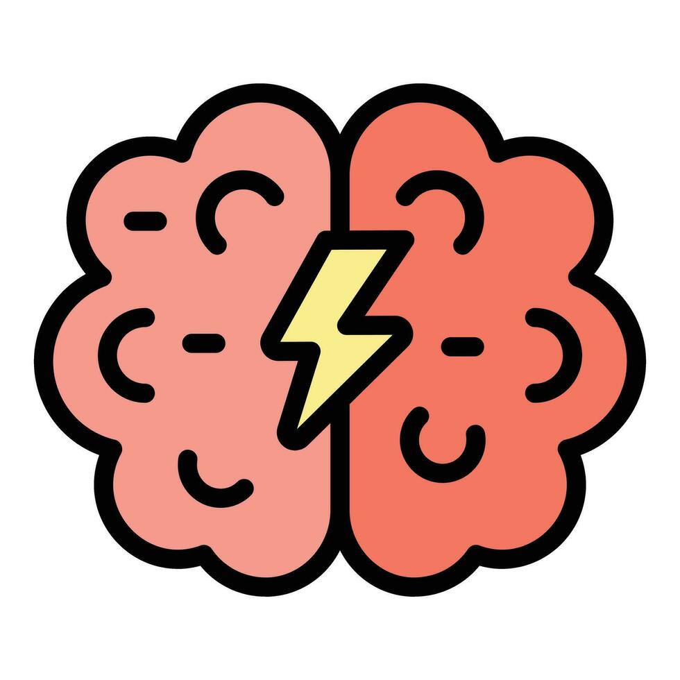 Brainstorming icon vector flat