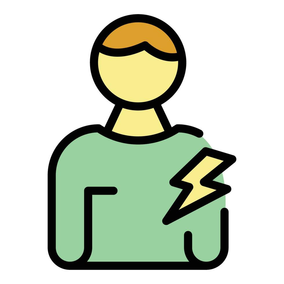 Man panic attack icon vector flat
