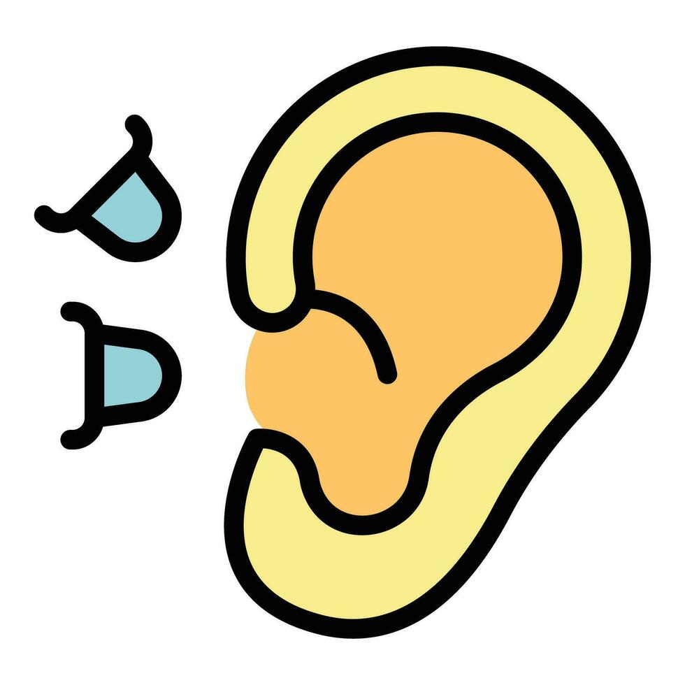 Earplugs control icon vector flat