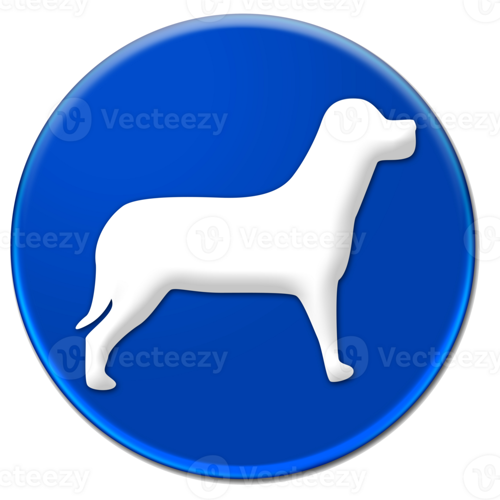 Dog symbol icon isolated over transparent background png